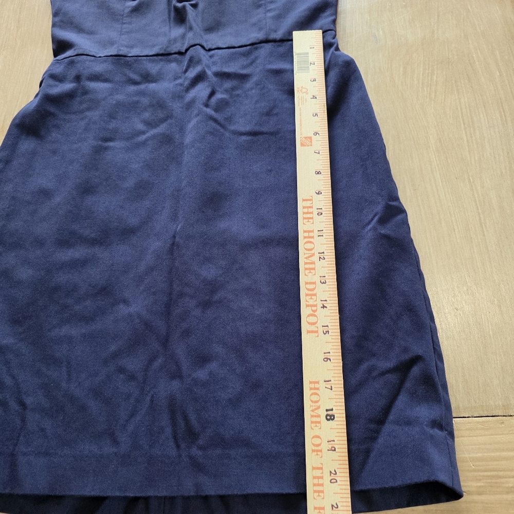 Brooks Brothers Tollegno 1900 Navy Blue Wool Blend Sheath Dress Size 8 - Picture 13 of 14